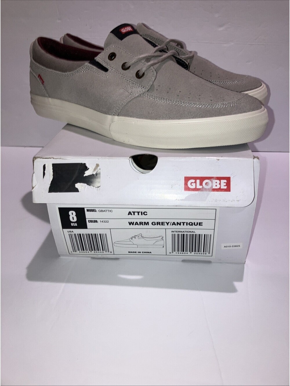 Globe Attic Skateboard Shoes  Warm Grey/ Antique Men’s Size 8 NEW
